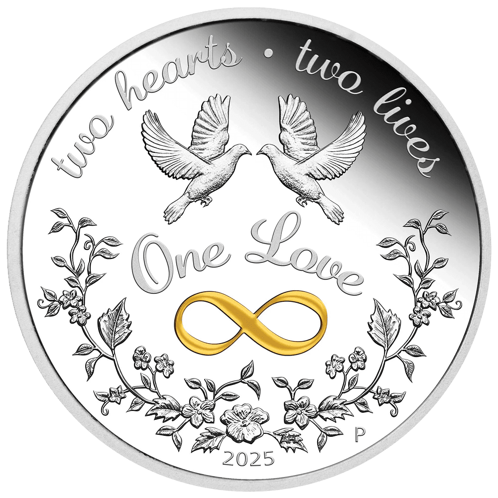 2026 One Love 1 oz Silver Proof Coloured Coin 2026 One Love 1 oz Silver Proof Coloured Coin